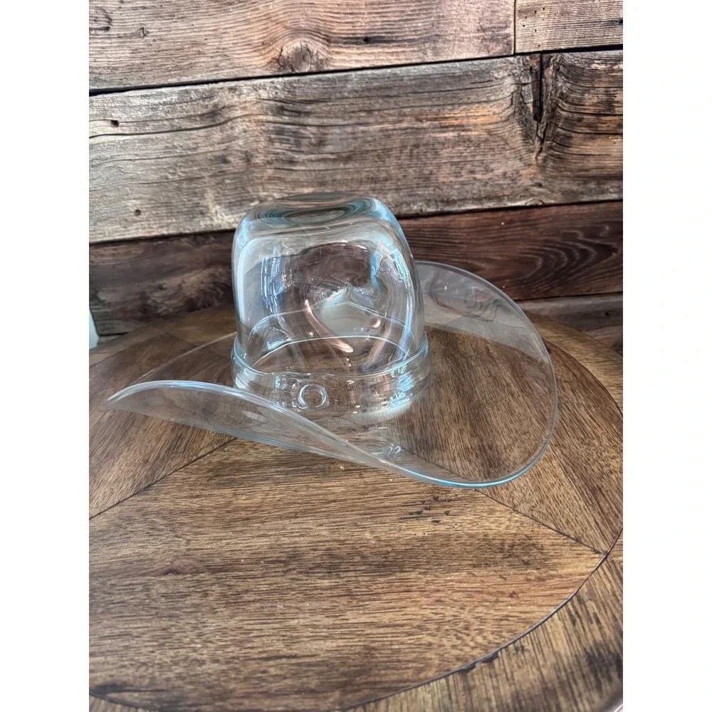 Vintage Blenko Glass Cowboy Hat Ice Bucket Centerpiece 16.5